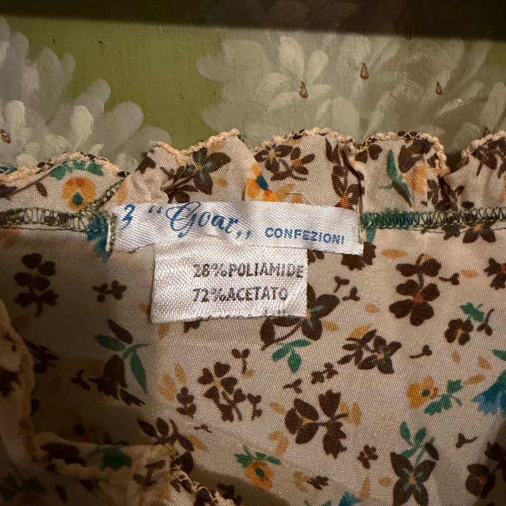 Vintage Floral Spaghetti Strap slip ruffle Dress - Picture 5 of 8